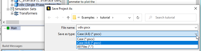 PSCAD V5 Installation - Saving case to v4.6.3 format.png (16 KB)